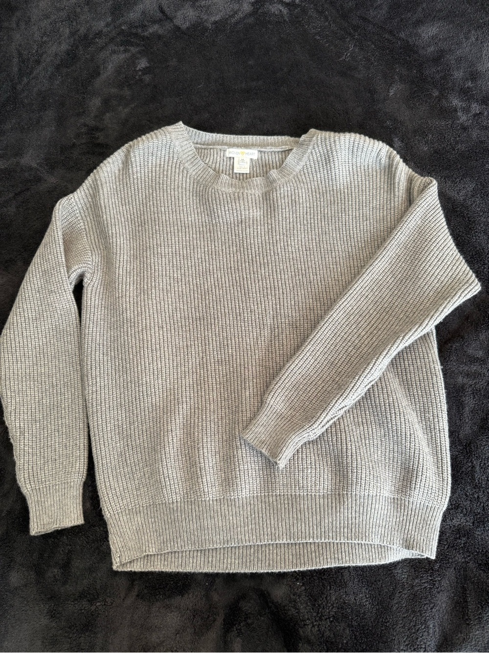 Woven Heart Open-Back Sweater